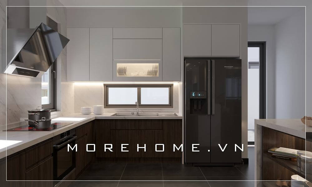 15 mẫu thiết kế phòng bếp chung cư ấn tượng cho không gian sống tiện nghi